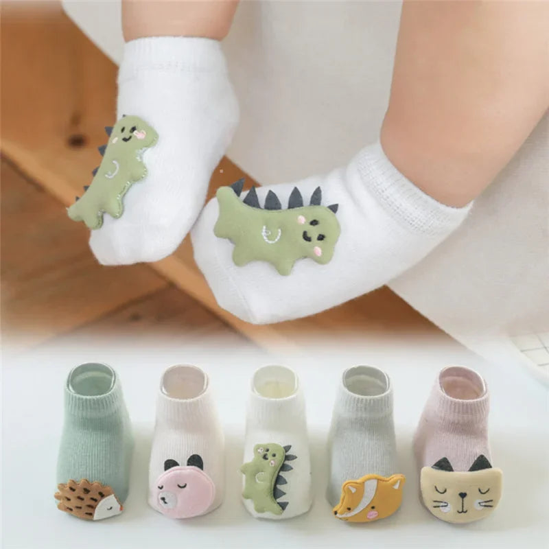 Chaussettes antidérapantes bébé/ Lot de 3 paires de chausson